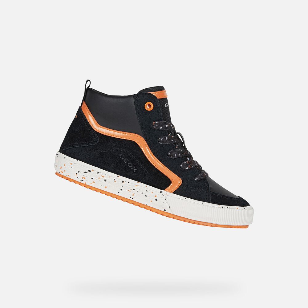 Geox Sneakers Black/Orange Alonisso - Geox Boys Shoes - HGUMZQ684